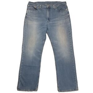 Levi 514 Mens 38x30 Jeans Straight Fit Faded Medium Wash Blue Denim